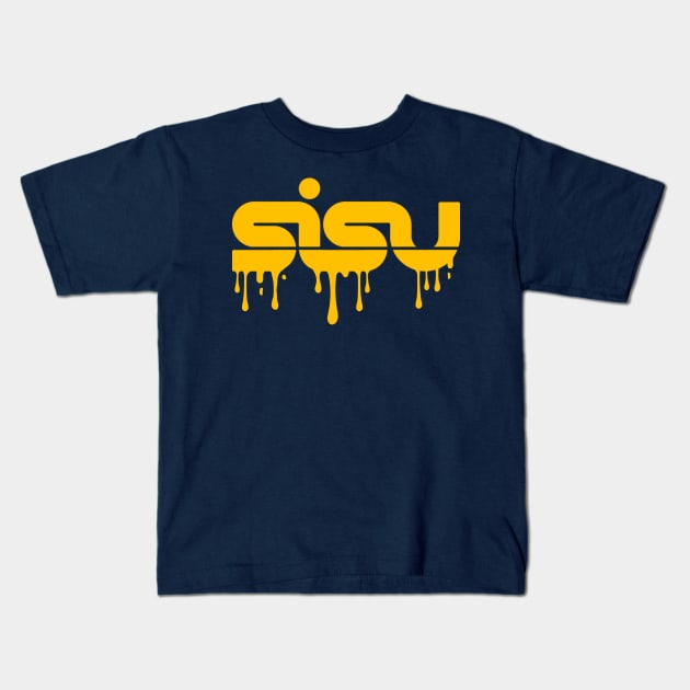 Drippy SISU Yellow Kids T-Shirt by SISU Extracts